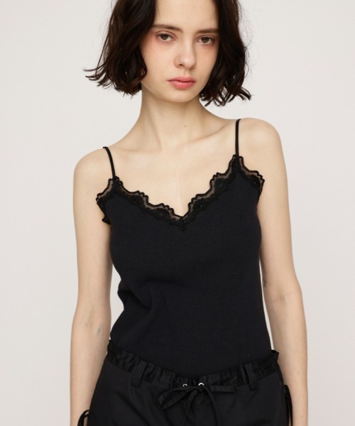 Lace Docking Camisole/レースカットキャミ MAISON SPECIAL Lace Docking Camisole/レースカットキャミ (WHT