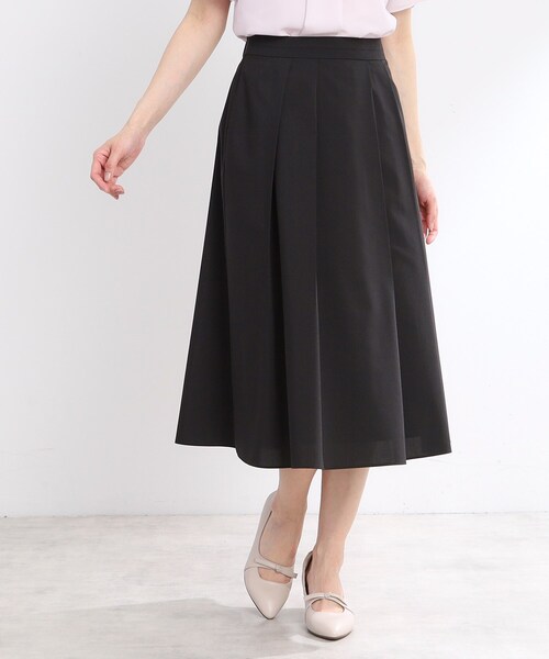 リフレクト　プリーツスカート　黒　プリーツスカート Reflect スカート 「夏SALE／UVカット／マシンウォッシュ可