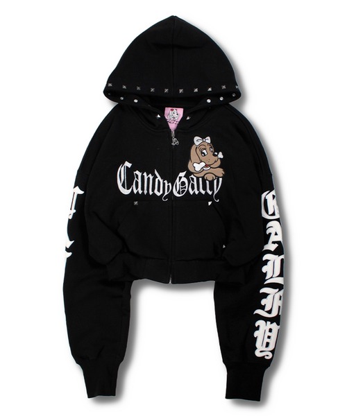 ガルフィーパーカーブラック GALFY (ガルフィー) ガルクエジップパーカー BLACK / ロック