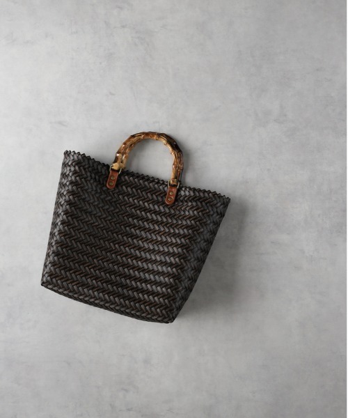 【美品✨】SAVE MY BAG バンブートートバッグ　カゴ柄　カゴバッグ 美品✨】SAVE MY BAG バンブートートバッグ カゴ柄 カゴバッグ