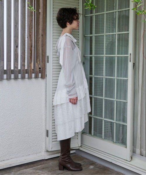 loin nuit ワンピース ribbon tiered cami onepiece / リボン