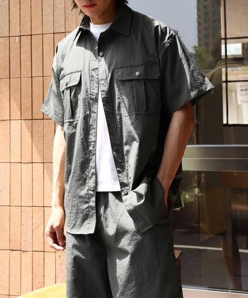 米軍放出品 ナイロンセットアップ Tシャツセット 3点 ナイロンセットアップ メンズ 半袖（ファッション）（色