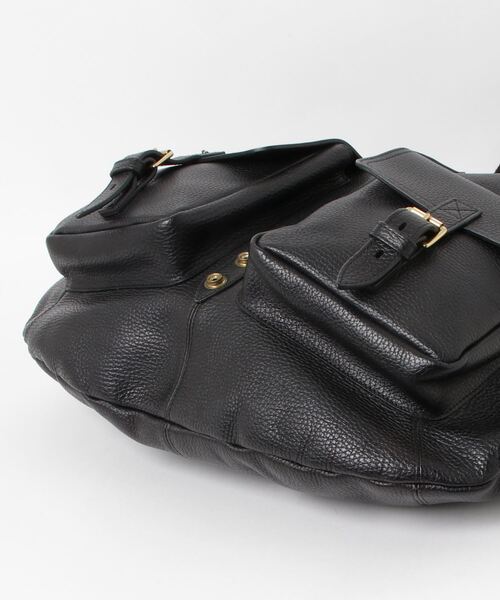 J&M DAVIDSONブラックレザーショルダーバッグ 中古・古着通販】J&M DAVIDSON (ジェイ＆エム デヴィッドソン