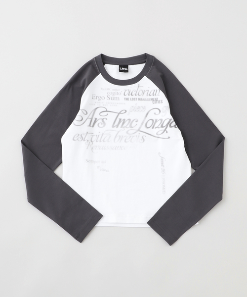 tシャツ LMC / エルエムシーWM GRADATION LETTERING RAGLAN LONG S レディース