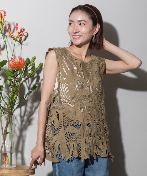 ベスト ジレ レース オーバーベスト レディース : ZOZOTOWN Yahoo!店