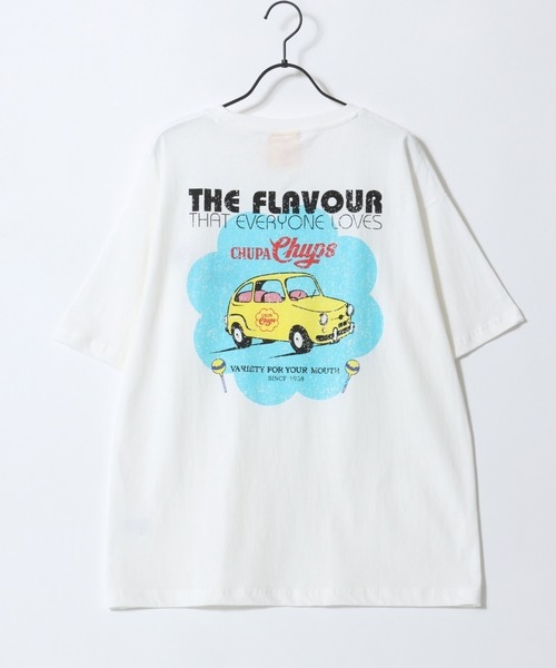 Chupa Chups両面ビッグプリントTシャツ　チュッパチャプス　袖プリント Chupa Chups両面ビッグプリントTシャツ チュッパチャプス 袖