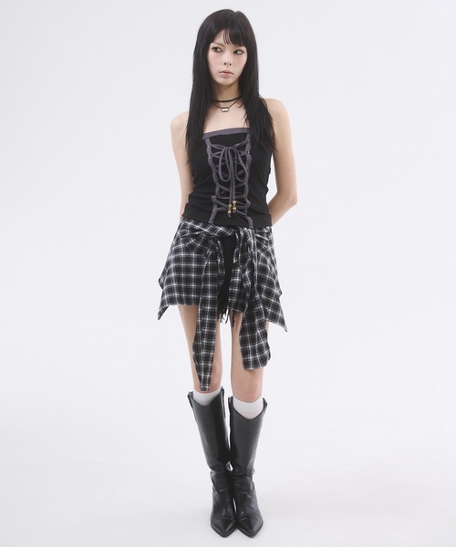 DAIYA（ダイヤ） tシャツ バックカッティングレースアップベアトップ