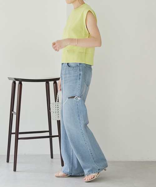 【Q.anos】加工デニムパンツ COLLAGE GALLARDAGALANTE 「COLLAGE GALLARDAGALANTE」 「Q.anos