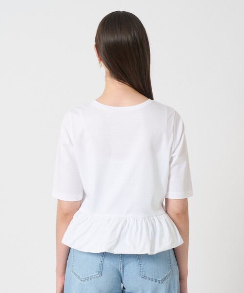 ANAYI（アナイ） tシャツ ライトポンチペプラム5分袖プルオーバー