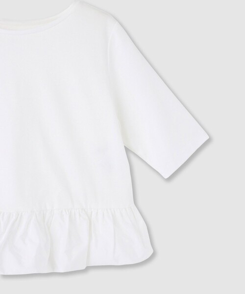 ANAYI（アナイ） tシャツ ライトポンチペプラム5分袖プルオーバー