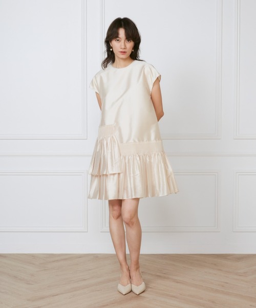 【訳あり】y'sプリーツワンピース 新色追加】マジョリカプリーツワンピース(ワンピース