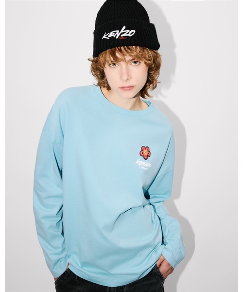 tシャツ 'Kenzo x Futura 2000' ルーズ ロング スリーブ コットン Tシャツ レディース