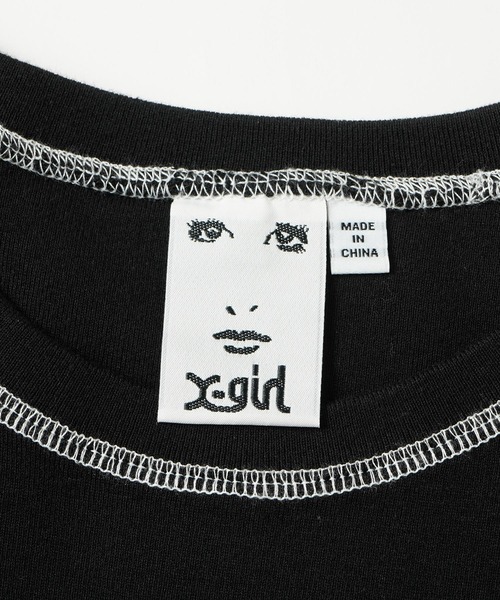 「X-girl」 半袖カットソー M ライトパープル レディース