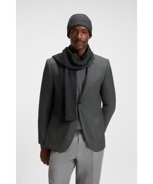 BOSS（HUGO BOSS） マフラー ギフトセット ハット＆マフラー ツートン