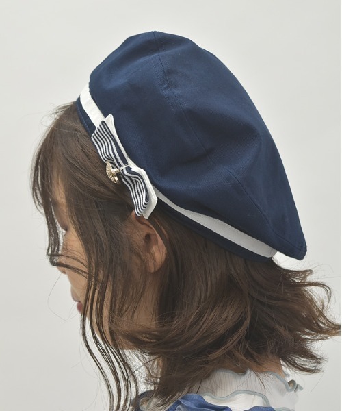 プリンセスリボンベレー axes femme（アクシーズ ファム） 帽子 ベレー帽 マリン風リボン