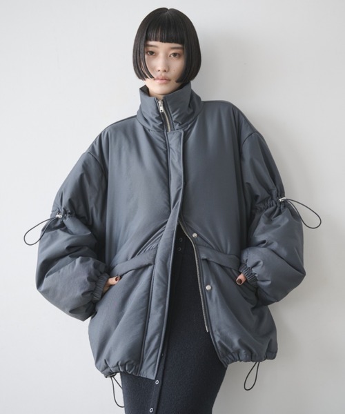 ◎新品◎AIC 中綿ジャケット AIC. ダウンコート ダウンジャケット ドローストリングスタンドカラー