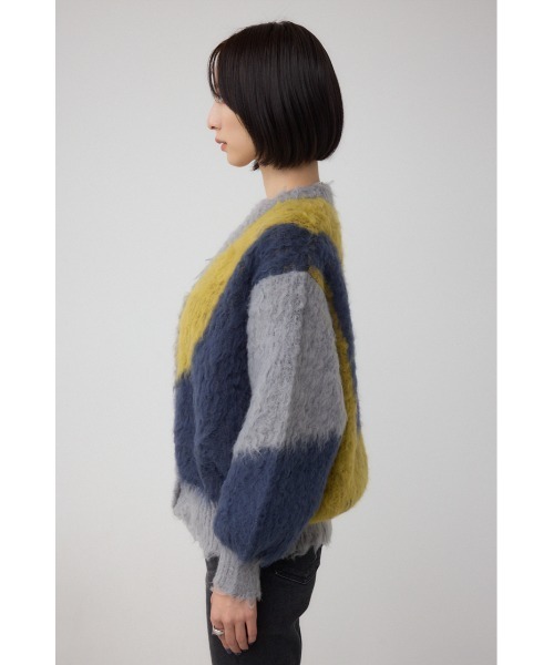 AZUL BY MOUSSY（アズールバイマウジー） カーディガン ブロッキング 