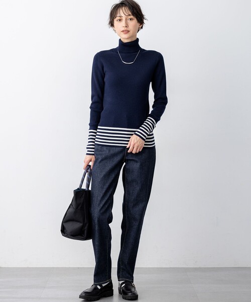 23区（ニジュウサンク） ニット セーター ウーステッドウール リブ