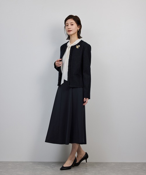 ROPE'（ロペ） スカート トリアセダブルクロス ハイウエストフレア