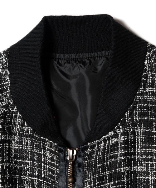 「LAYMEE」 ジップアップブルゾン FREE グレー レディース_画像3