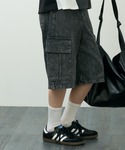 カーゴパンツ カーゴポケット付き ミディ丈 デ...の詳細画像3