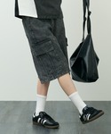 カーゴパンツ カーゴポケット付き ミディ丈 デ...の詳細画像4