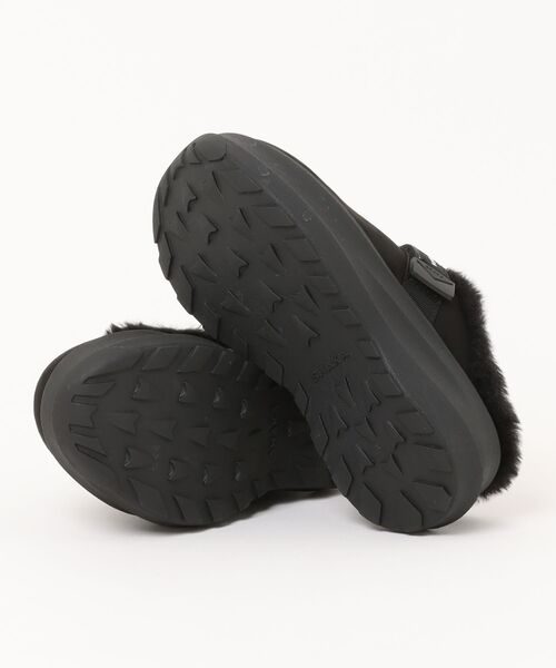 シャカ サボ サンダル レディース 黒 厚底 スナッグ ボア ミュール