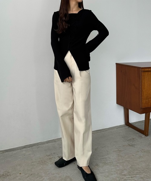 「callautia」 長袖ブラウス SMALL ブラック レディース