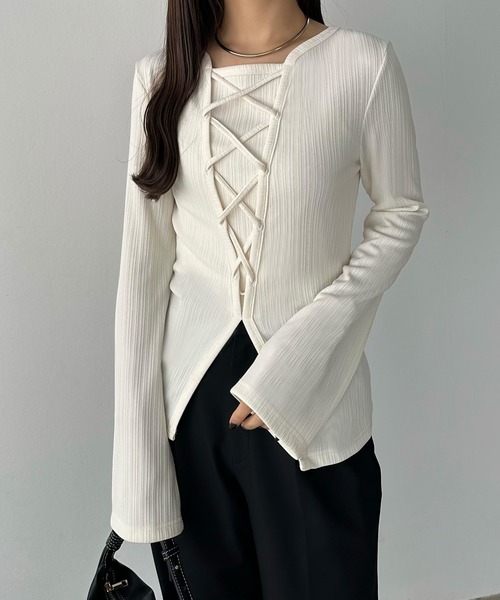 「callautia」 長袖ブラウス SMALL ブラック レディース