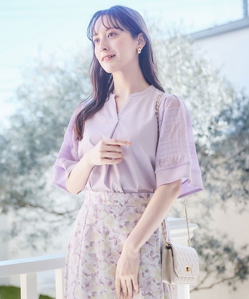 「alotta」 半袖Tシャツ MEDIUM ラベンダー レディース_画像2