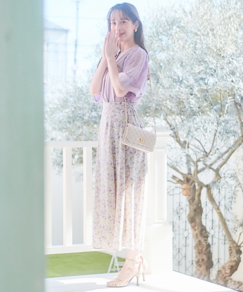 「alotta」 半袖Tシャツ MEDIUM ラベンダー レディース_画像3