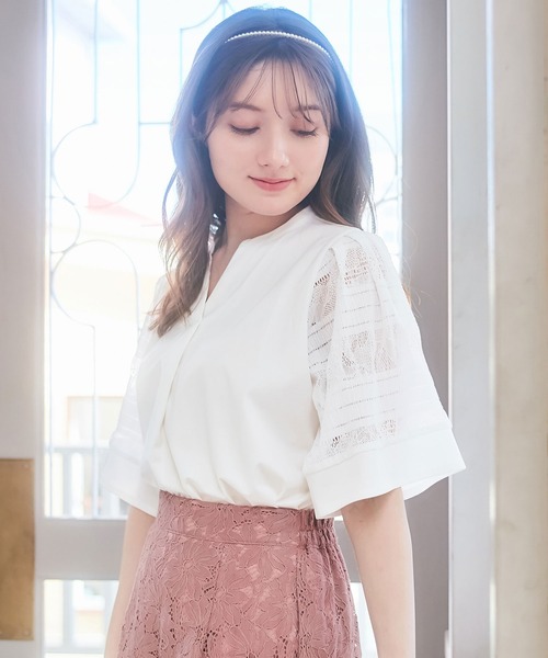 「alotta」 半袖Tシャツ MEDIUM ラベンダー レディース_画像4