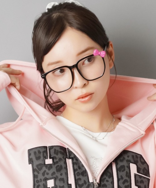 SPINNS（スピンズ） 伊達メガネ メガネ 眼鏡 平成ギャルメガネ/リボン