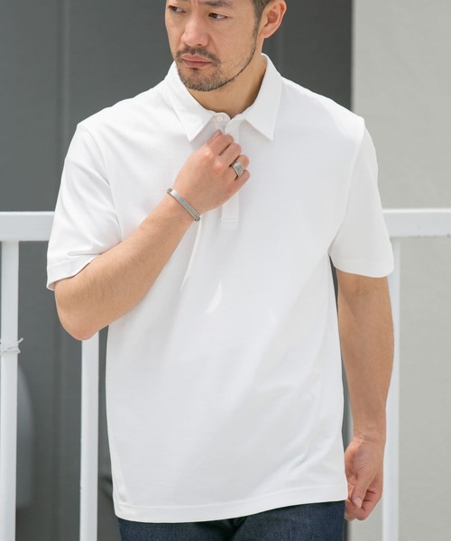 「URBAN RESEARCH ROSSO MEN」 半袖ポロシャツ MEDIUM ブラック メンズ_画像6