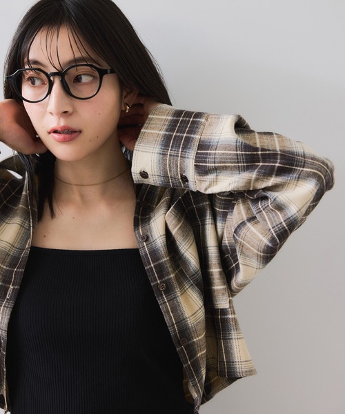 VIS（ビス） ブラウス シャツ 「WEB/一部店舗限定」オンブレチェック 