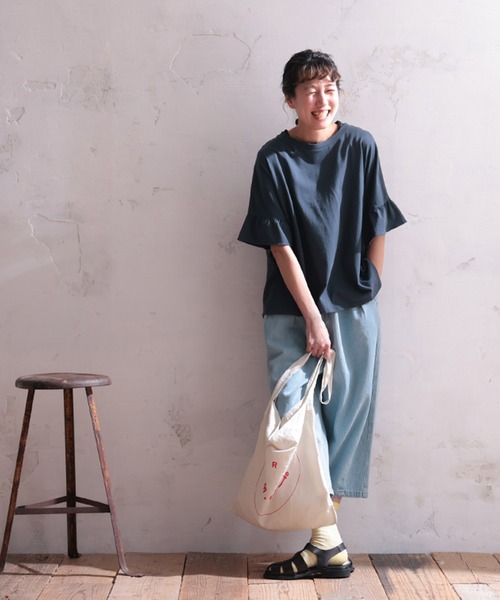 「soulberry」 半袖カットソー L ネイビー レディース_画像2