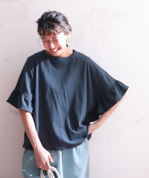 「soulberry」 半袖カットソー L ネイビー レディース_画像6