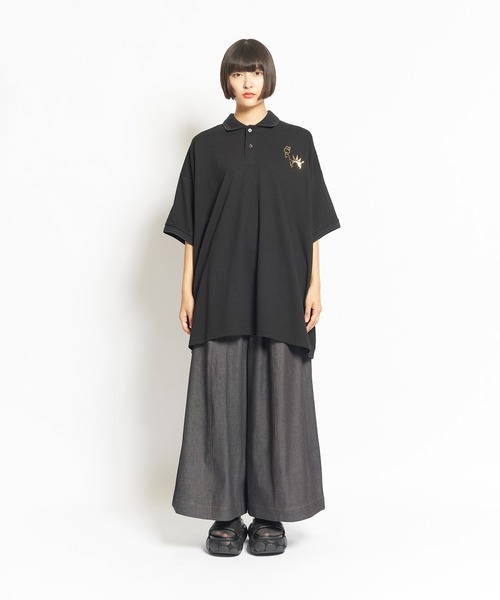 gomme（ゴム） 半袖ワンピース MEDIUM ブラック レディース : ZOZOTOWN