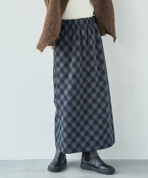 mil（ミル） スカート バイアスチェック ナロースカート「585103