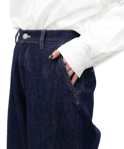 coen（コーエン） ワイドパンツ ジーンズ デニム デニムパンツ 裏起毛