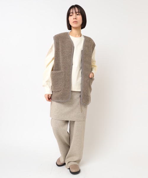 RNA-N（アールエヌエーエヌ） ベスト ジレ V0169 ウールボアベスト