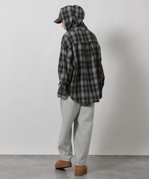 LAKOLE（ラコレ） ブラウス シャツ ネルチェックフードシャツ / 611814