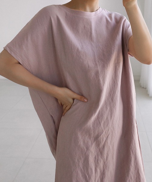 「a lot of love」 半袖ワンピース M ブラウン レディース_画像3