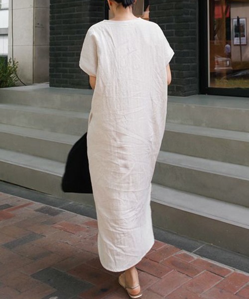 「a lot of love」 半袖ワンピース M ブラウン レディース_画像4