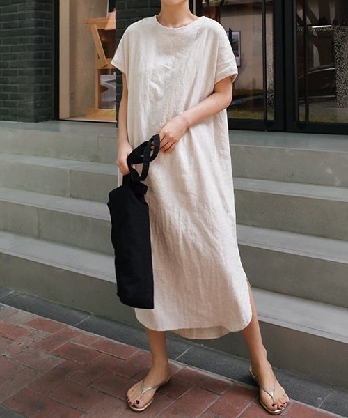 「a lot of love」 半袖ワンピース M ブラウン レディース_画像5