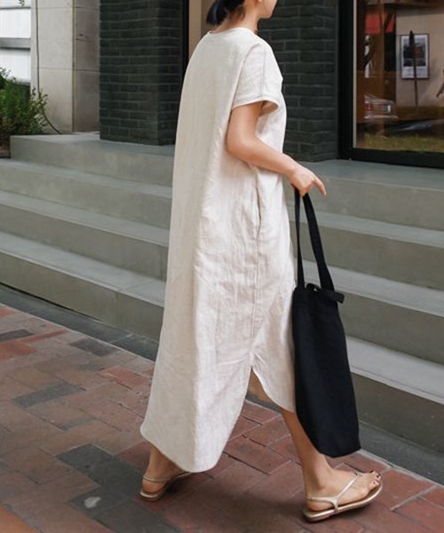 「a lot of love」 半袖ワンピース M ブラウン レディース_画像6