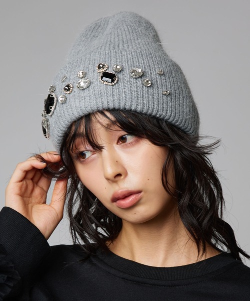 【ALBUM DI FAMIGLIA ニット帽 】 Narcissus（ナルシス） ニット帽 ニットキャップ ビジュービーニー