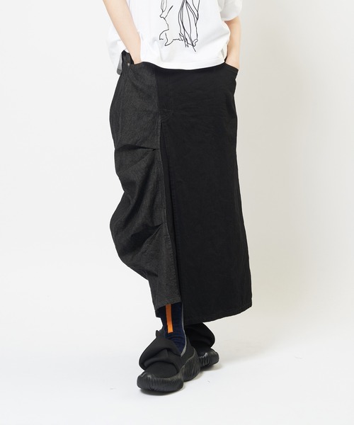 gomme（ゴム） デニムスカート タックデニムスカート : ZOZOTOWN Yahoo