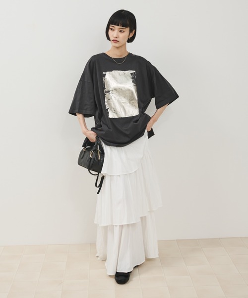 「Shelly island」 半袖Tシャツ FREE ホワイト レディース_画像9