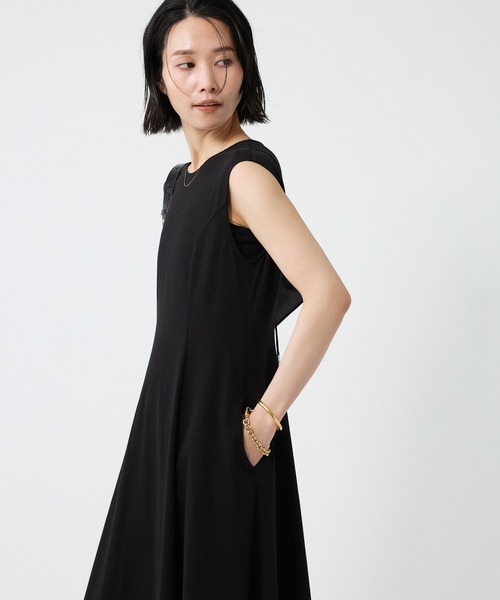 「BABYLONE」 ノースリーブワンピース フリー ブラック レディース_画像3